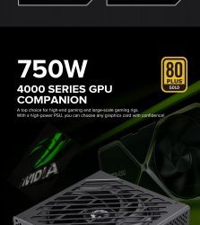 GAMEMAX Блок живлення ATX 750W, 80 Gold,fan 135mm,fully mo dular OPP, OVP, UVP, OCP, OTP, SCP GX-750 PRO BK(ATX3.1PCIe5.1) - Картинка 14