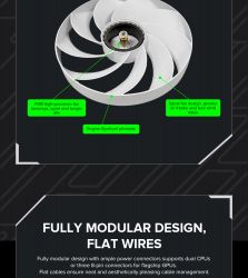 GAMEMAX Блок живлення ATX 1250W, 80+ Platinum ,fan 135mm,f ully modular OTP, OCP, SCP, OVP, UVP, OPP GX-1250 PRO WT(ATX3.1PCIe5.1) - Картинка 25