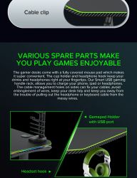 Геймерський стіл GAMEMAX D140 Carbon-RGB - Картинка 14