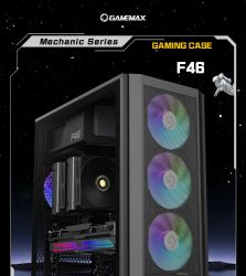 GAMEMAX Корпус комп'ютерний Midi ATX без блока живлення X,M-ATX,ITX. (Support BTF),Tempered Glass,Mesh,USB F46 BK - Картинка 19