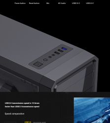 GAMEMAX Корпус Tower ATX без блока живлення, акріл icro-ATX, DTX,Mini-ITX, 1*usb 3.0 + 2* usb 2.0 G561E-BK - Картинка 11