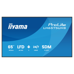 IIYAMA 64.5" 16:9 IPS  , 38402160, 24/7, 500  /2,  Android 11,  3xHDMI 2.0/1xDP/1xDP Out/2xUS LH6575UHS-B2AG