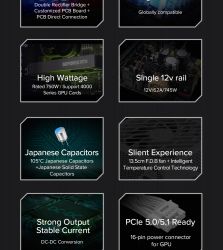 GAMEMAX Блок живлення ATX 750W, 80 Gold,fan 135mm,fully mo dular OPP, OVP, UVP, OCP, OTP, SCP GX-750 PRO WH(ATX3.1PCIe5.1) - Картинка 12