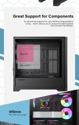 GAMEMAX Корпус Micro ATX без блока живлення , закалене скл о Destroyer MB - Картинка 16