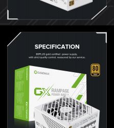 GAMEMAX Блок живлення ATX 750W, 80 Gold,fan 135mm,fully mo dular OPP, OVP, UVP, OCP, OTP, SCP GX-750 PRO WH(ATX3.1PCIe5.1) - Картинка 34