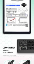 GAMEMAX Блок живлення ATX 1050W, 80 Bronze , fan 140mm,ful ly modularOVP, UVP, OTP, OCP, OLP, OPP, SCP GM-1050 Modular - Картинка 18