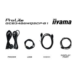 IIYAMA 34" 21:9 вигнутий VA РК монітор, 0,4 мс (MPRT), 2 40 Гц, Adaptive Sync, HDR, KVM свіч, 2xHDMI 2.1/1x GCB3486WQSCP-B1 - Картинка 22