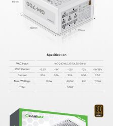 ���� �������� GAMEMAX GM-700 Modular white - �������� 23