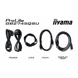 IIYAMA 27" 16:9 ігровий IPS РК монітор, 2560х1440, 1 мс ( MPRT), 100 Гц, 300 кд/м2, Adaptive Sync, 1xHDMI 2. GB2745QSU-B2 - Картинка 14