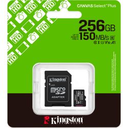 Карта пам'яті KINGSTON Карта пам'яті 256GB microSDXC Canvas Select Plus G en3 150MB/s A1 Card + Adapter SDCS3/256GB - Картинка 3
