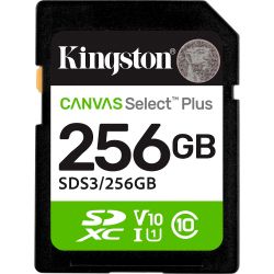 KINGSTON  ' 256GB SDXC Canvas Select Plus Gen3 1 50MB/s C10 UHS-I U1 V10 SDS3/256GB