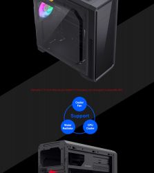 GAMEMAX Корпус Tower ATX без блока живлення, акріл icro-ATX, DTX,Mini-ITX, 1*usb 3.0 + 2* usb 2.0 G561E-BK - Картинка 19