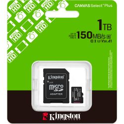 Карта памяти KINGSTON Карта пам'яті 1TB microSDXC Canvas Select Plus Gen 3 150MB/s A1 Card + Adapter SDCS3/1TB - Картинка 3