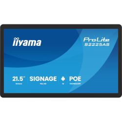 IIYAMA 21.5" 16:9 IPS ������������� �������, 1920�1080, 5 00 ��/�2, ������ 14, 24/7, DMS/CMS, POE, SP (2�5  S2225AS-B1P