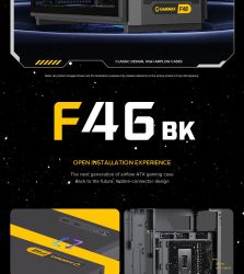 GAMEMAX Корпус комп'ютерний Midi ATX без блока живлення X,M-ATX,ITX. (Support BTF),Tempered Glass,Mesh,USB F46 BK - Картинка 11