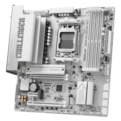 ASROCK M���������� ����� sAM5 AMD B850 4xDDR5 HDMI 2xM.2  2.5GbE LAN mATX  B850M CHALLENGER WIFI WHITE - �������� 5