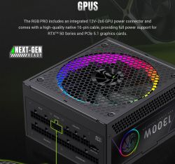 GAMEMAX Блок живлення ATX 3.1 & PCIe5.1_ 1300W, 80+ Platin um,RGB Smart fan 140mm,fully modular ,Japanese 10 RGB PRO 1300P - Картинка 17