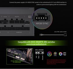 GAMEMAX Блок живлення ATX 3.1 & PCIe5.1_ 1300W, 80+ Platin um,RGB Smart fan 140mm,fully modular ,Japanese 10 RGB PRO 1300P - Картинка 24