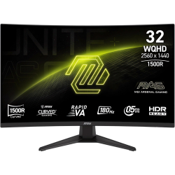 MSI  VA 31.5" WQHD (2560 x 1440) Curved 1500R 0 .5ms 180Hz 178/178/2HDMI/DP  MAG 321CQF E18