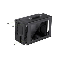 GAMEMAX Корпус Mini Tower без блока живлення U-ATX(244*185 mm), FLEX-ATX(229*191mm)ITX(170*170mm), 1*usb 3. Spark Air BK - Картинка 10