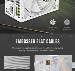 GAMEMAX Блок живлення ATX 550W, 80+ Bronze, 140mm Ultra Si lent Fan OVP / UVP/ SIP / OCP/ OLP/ OPP/ SCP GP 550B WH - Картинка 20