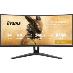 IIYAMA 34" 21:9  �������� VA �� �������, 0,4 �� (MPRT), 2 40 ��, Adaptive Sync, HDR, KVM ���, 2xHDMI 2.1/1x GCB3486WQSCP-B1