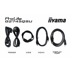 IIYAMA 27" 16:9 ігровий IPS РК монітор, 2560х1440, 1 мс ( MPRT), 100 Гц, 300 кд/м2, Adaptive Sync, 1xHDMI 2. G2745QSU-B2 - Картинка 12