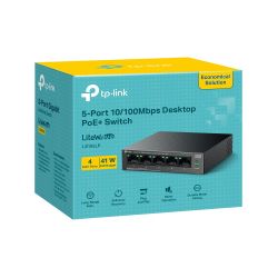Комутатор 5-портовий настільний 10/100 Мбіт/с із 4 портами PoE TP-Link, LS105LP LS105LP - Картинка 6