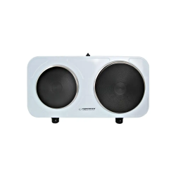 ESPERANZA Електроплитка настільна 2500W, White, 2 комфорки, діаметром 18,8 см і 15,5 см, обмінна гарантія EKH014W - Картинка 3