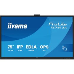 IIYAMA 75" 16:9 інтерактивний IPS UHD РК дісплей, 18/7, 450 кд/м2, ОС Андроід 14, 8GB/128GB, IR PureTouch TE7513A-B1AG - Картинка 2