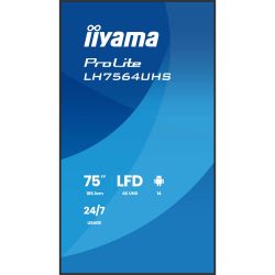 IIYAMA 75" 16:9 VA РК дісплей, 3840х2160, 500 кд/м2, 24 /7, ОС Андроід 14, 2xHDMI/1xUSB-C/2xUSB 2.0, SP 2x LH7564UHS-B1AG - Картинка 2