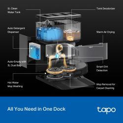 Робот-пилосос, TP-Link, Tapo RV50 Pro Omni Tapo RV50 Pro Omni - Картинка 8