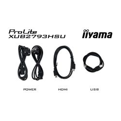 IIYAMA 27" 16:9 IPS �� �������, 1920�1080, 1 �� (MPRT), 3 00  ��/�2, 100 ��, Adaptive Sync, 1xHDMI 1.4/1xDP  XUB2793HSU-B7 - �������� 12