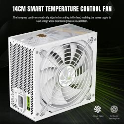 GAMEMAX Блок живлення ATX 550W, 80+ Bronze, 140mm Ultra Si lent Fan OVP / UVP/ SIP / OCP/ OLP/ OPP/ SCP GP 550B WH - Картинка 3