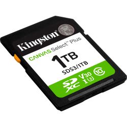   KINGSTON  ' 1TB SDXC Canvas Select Plus Gen3 150 MB/s C10 UHS-I U3 V30 SDS3/1TB -  2