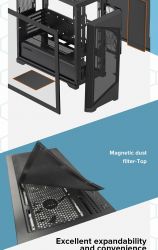 GAMEMAX Корпус Micro ATX без блока живлення , закалене скл о Destroyer MB - Картинка 22