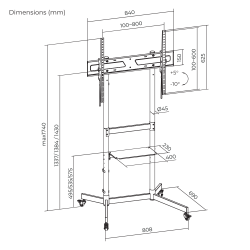 Презентаційна стійка для телевізора ITech T1044TE T1044TE - Картинка 8