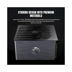 GAMEMAX Блок живлення ATX 3.1 & PCIe5.1_ 1200W, 80+ Platin um,135mm,fully modular ,Japanese 105°C and solid c Lion core 1200P - Картинка 3