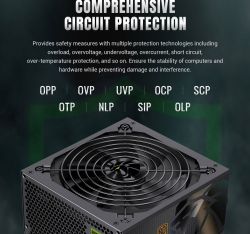 GAMEMAX Блок живлення ATX 550W, 80+ Bronze, 140mm Ultra Si lent Fan OVP / UVP/ SIP / OCP/ OLP/ OPP/ SCP GP 550B - Картинка 18