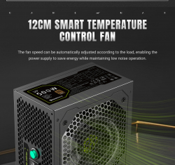 GAMEMAX Блок живлення 500W, 80+ Bronze, fan 120mm ATX3.1 OPP/OVP/UVP/OCP/SCP/OTP/SIP/OLP VP 500S BK - Картинка 16