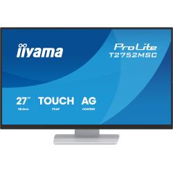 IIYAMA 27" 16:9 IPS ��������� �� �������, 1920�1080, ���� ������-�������� ���������, 1xHDMI/1xDP/2xUSB 3.2, T2752MSC-W1AG