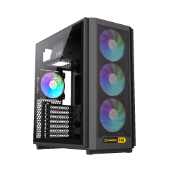 GAMEMAX Корпус комп'ютерний Midi ATX без блока живлення X,M-ATX,ITX. (Support BTF),Tempered Glass,Mesh,USB F46 BK - Картинка 2