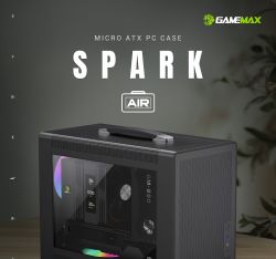 GAMEMAX Корпус Mini Tower без блока живлення U-ATX(244*185 mm), FLEX-ATX(229*191mm)ITX(170*170mm), 1*usb 3. Spark Air BK - Картинка 17