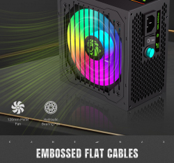 GAMEMAX Блок живлення 700W, 80+ Bronze, fan 120mm PCIe 5. 1 & ATX3.1, Native 12V-2x6 OPP/OVP/UVP/OCP/SCP/OT VP 700S BK-RGB - Картинка 20