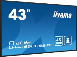 IIYAMA 42.5" 16:9 IPS �� ������, 3840�2160, 24/7, 800 �� /�2, �� Android 11,  2xHDMI 2.0/1xDP/2xUSB 2.0, SP LH4365UHSB-B1 - �������� 2