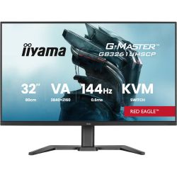 IIYAMA 31.5" 16:9 ������� VA �� �������, 3840�2160, 0.6 � � (MPRT), 144 ��, 400 ��/�2, FreeSync, HDR10, KVM, GB3261UHSCP-B1