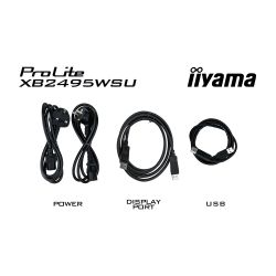IIYAMA 23.8" 16:10 IPS РК монітор, 1920х1200, 4 мс (GTG), 100 Гц, 350 кд/м2, 1xHDMI 1.4/1xDP 1.2/3xUSB 3.2/ XB2495WSU-B1 - Картинка 14