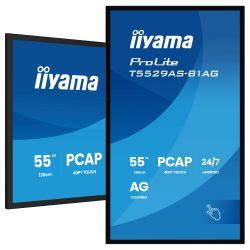 IIYAMA 54.6" 16:9 інтерактивний VA РК дісплей, 3840х2160 , 24/7,проекційно-ємністна технологія, ОС Android T5529AS-B1AG - Картинка 5