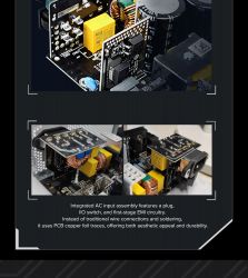 GAMEMAX Блок живлення ATX 1250W, 80+ Platinum ,fan 135mm,f ully modular OTP, OCP, SCP, OVP, UVP, OPP GX-1250 PRO WT(ATX3.1PCIe5.1) - Картинка 17