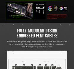 Блок живлення GAMEMAX RGB 1050G WH - Картинка 23